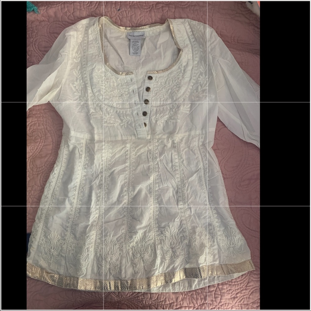 Embroidered white blouse